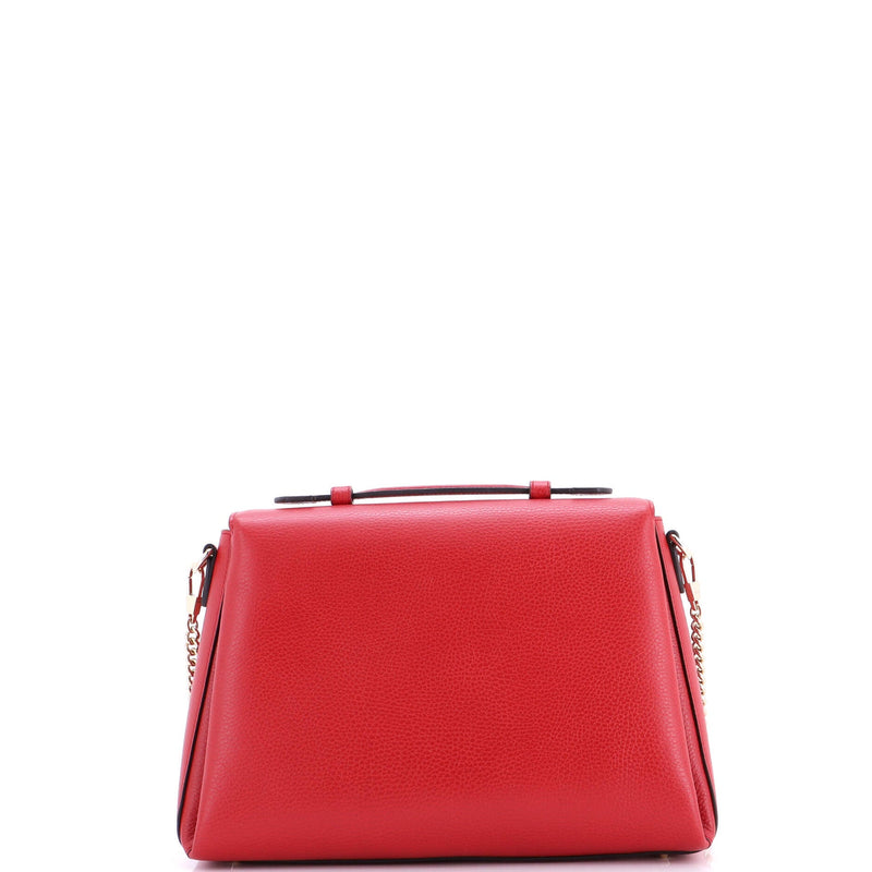 Interlocking Top Handle Bag Leather