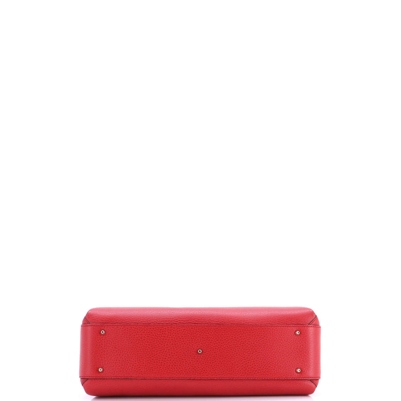 Interlocking Top Handle Bag Leather