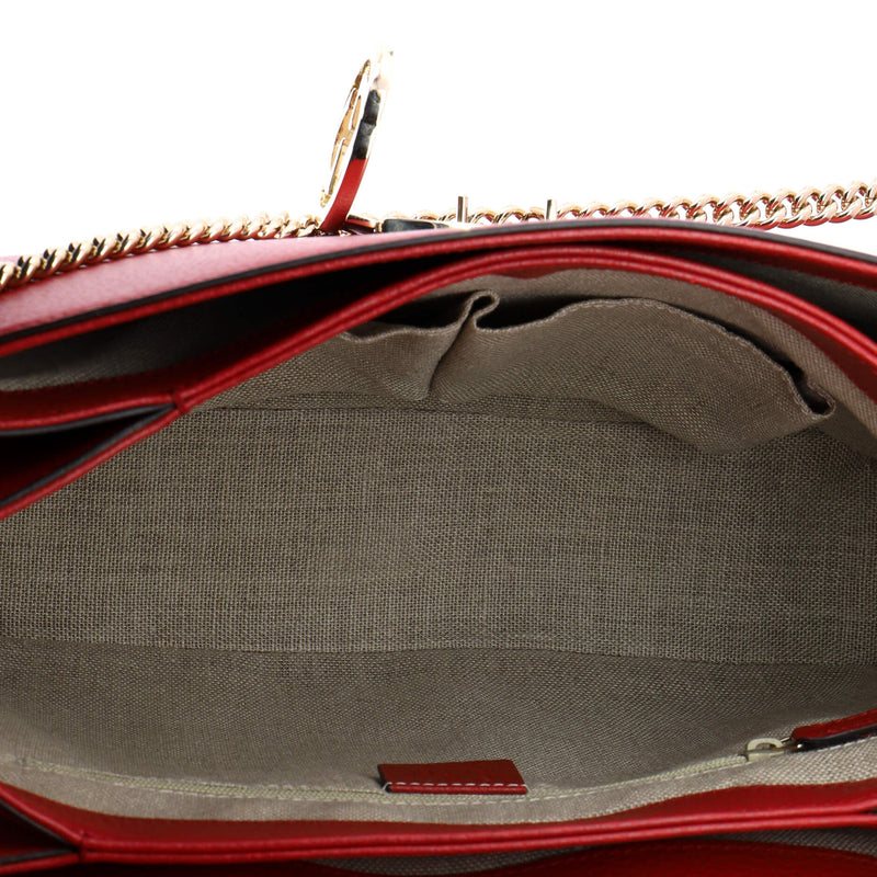 Interlocking Top Handle Bag Leather