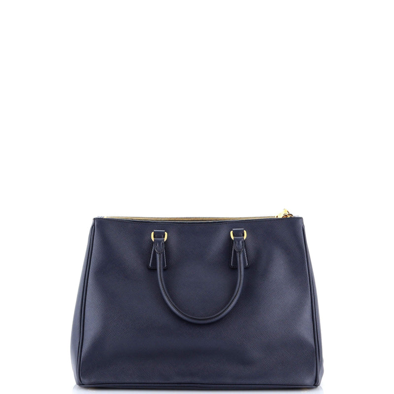 Double Zip Lux Tote Saffiano Leather