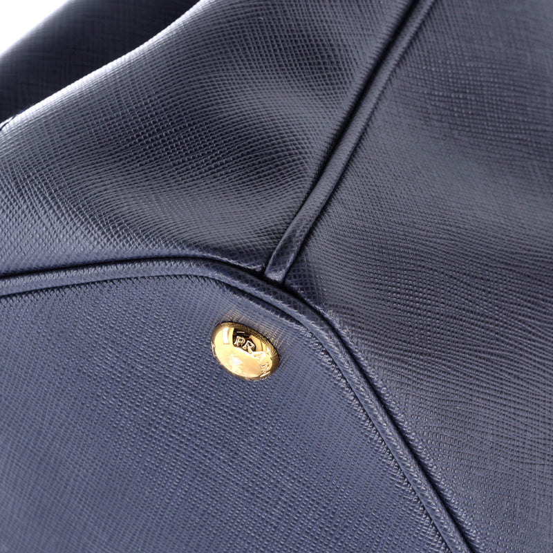 Double Zip Lux Tote Saffiano Leather