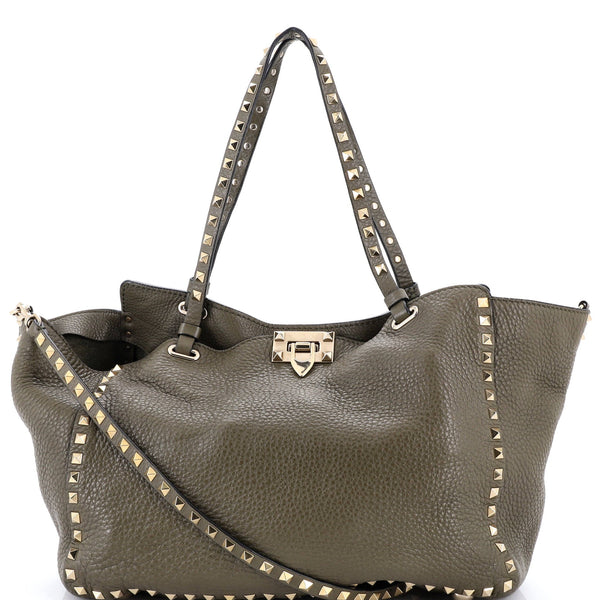 Rockstud Tote Pebbled Leather Medium