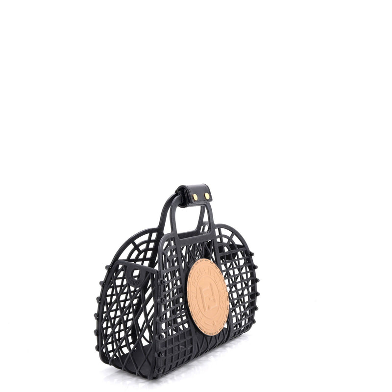 Ff Logo Stamp Basket Tote Pvc Small