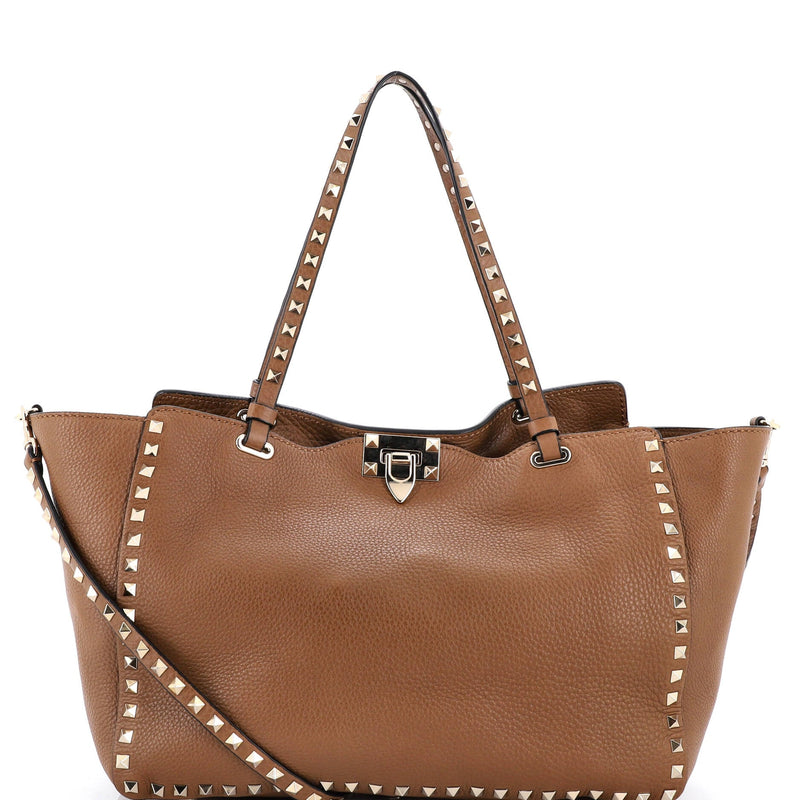 Rockstud Tote Pebbled Leather Medium