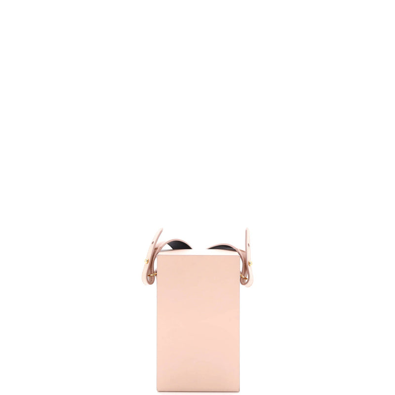 Logo Vertical Box Crossbody Bag Leather