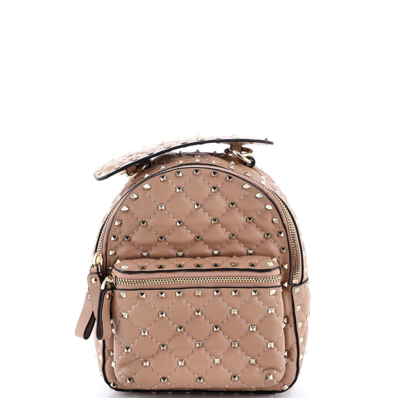 Rockstud Spike Backpack Quilted Leather