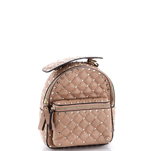 Rockstud Spike Backpack Quilted Leather