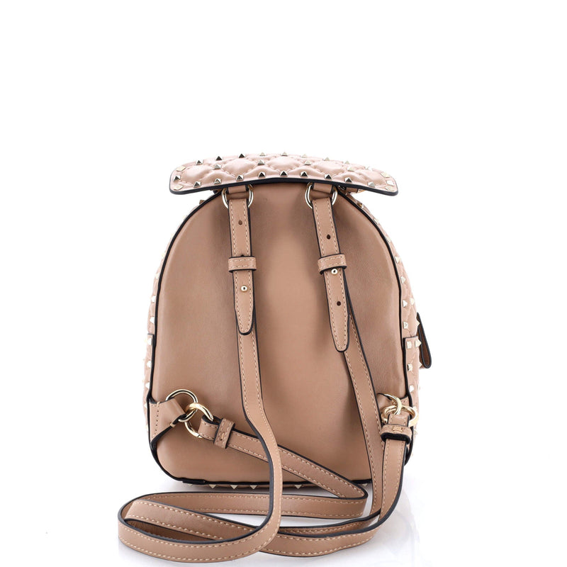 Rockstud Spike Backpack Quilted Leather
