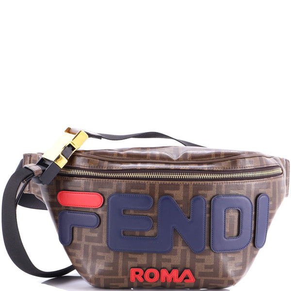 Mania Logo Waist Bag Zucca Coated Canvas