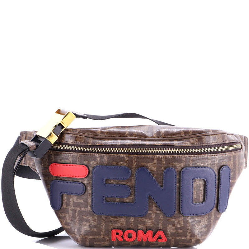 Mania Logo Waist Bag Zucca Coated Canvas