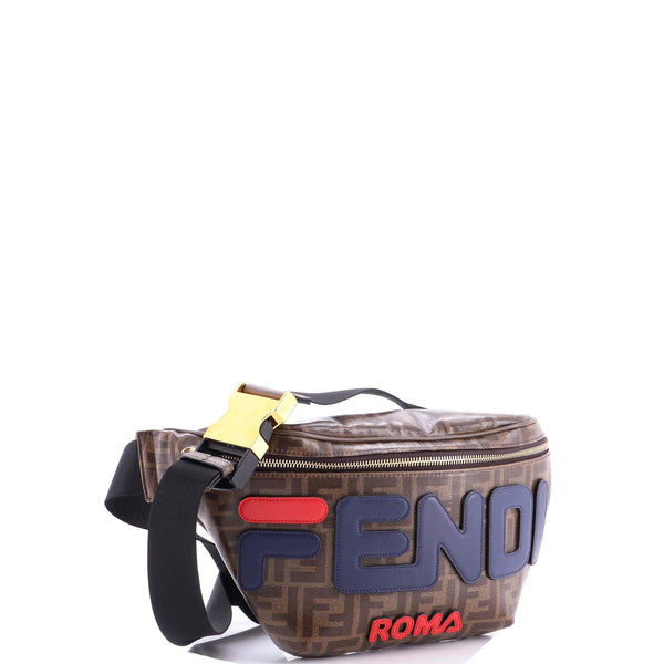 Mania Logo Waist Bag Zucca Coated Canvas