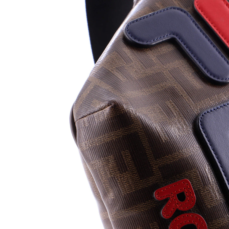 Mania Logo Waist Bag Zucca Coated Canvas