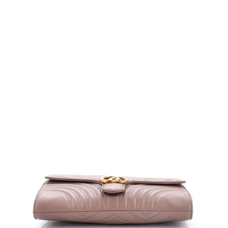 Gg Marmont Flap Clutch Matelasse Leather