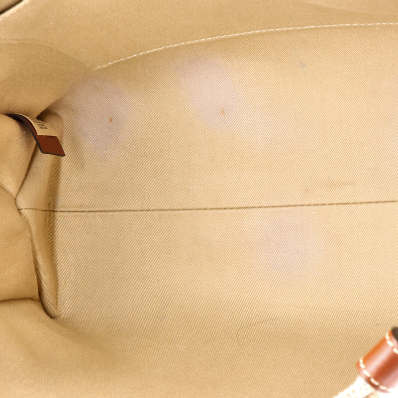 Woody Tote Canvas With Leather Medium