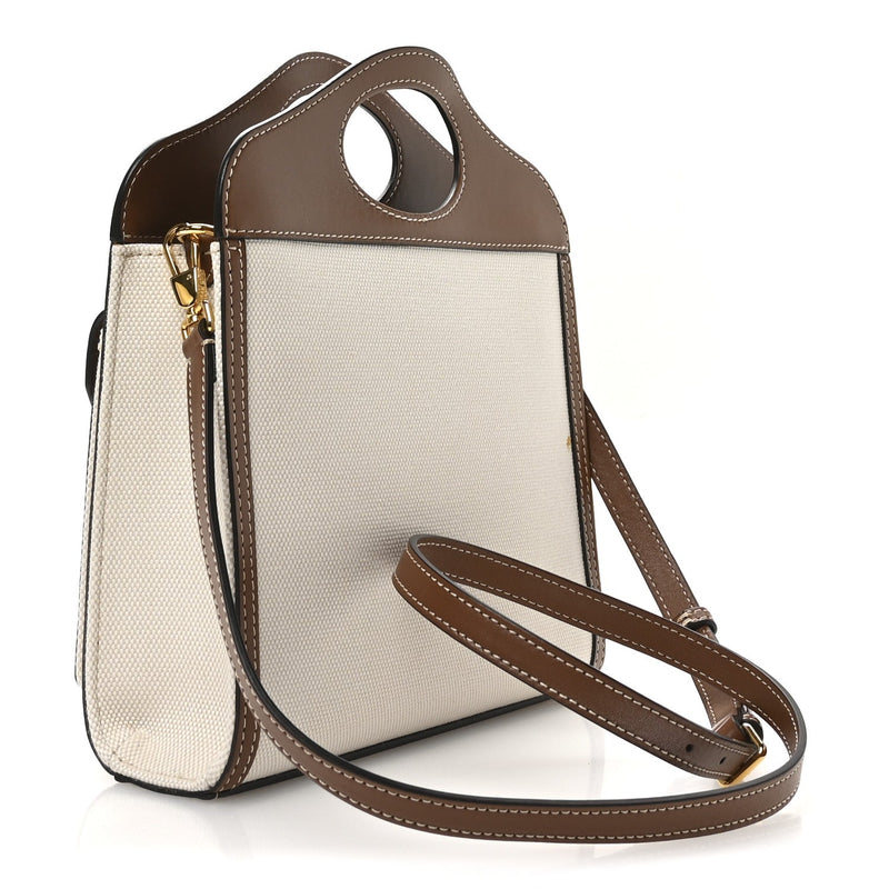 Canvas Smooth Calfskin Two Tone Mini