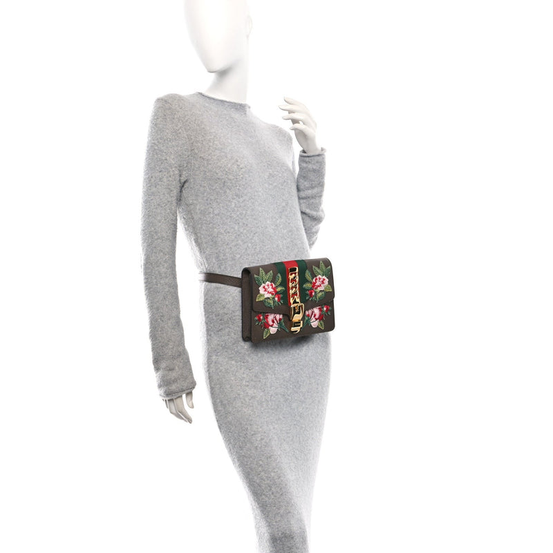 Calfskin Embroidered Sylvie Belt Bag 75