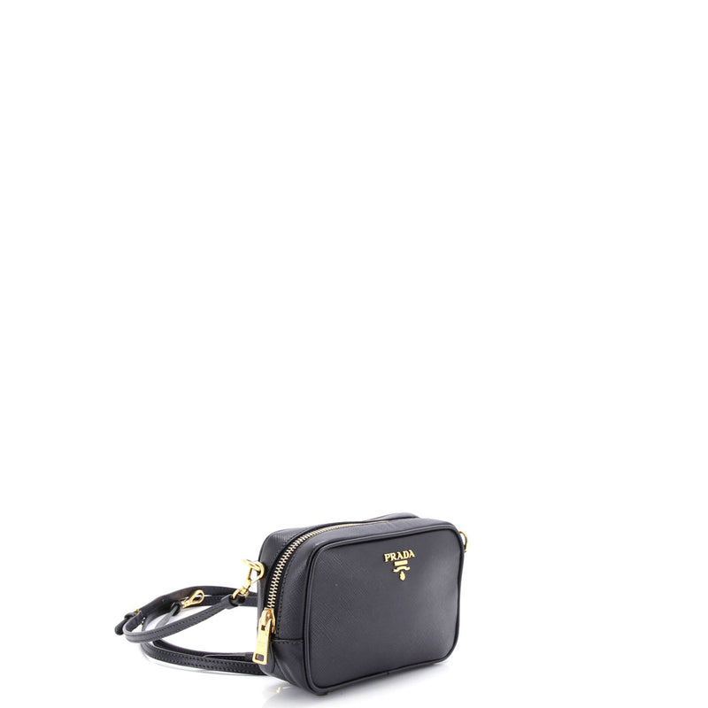 Zip Crossbody Bag Saffiano Leather Mini