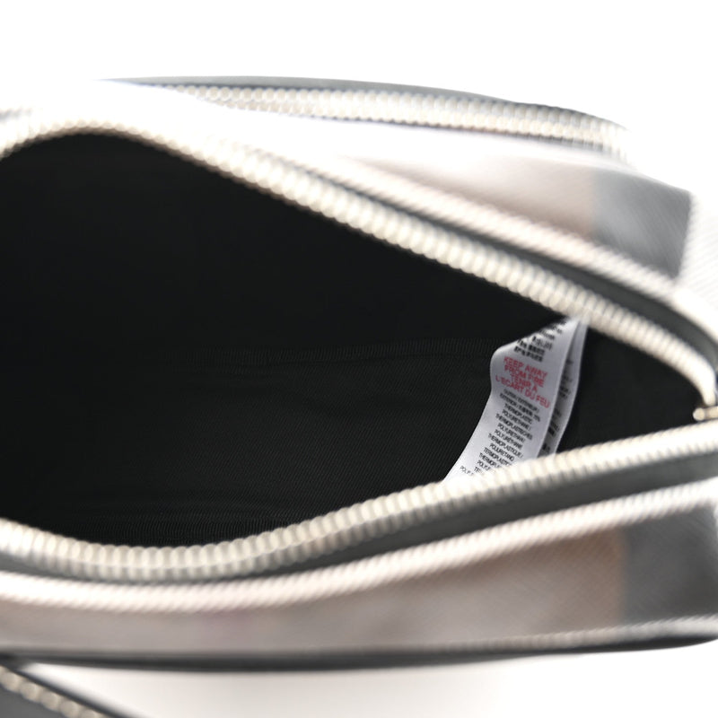 E-Canvas Calfskin Geometric Check Paddy