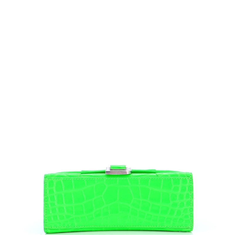 Hourglass Top Handle Bag Crocodile