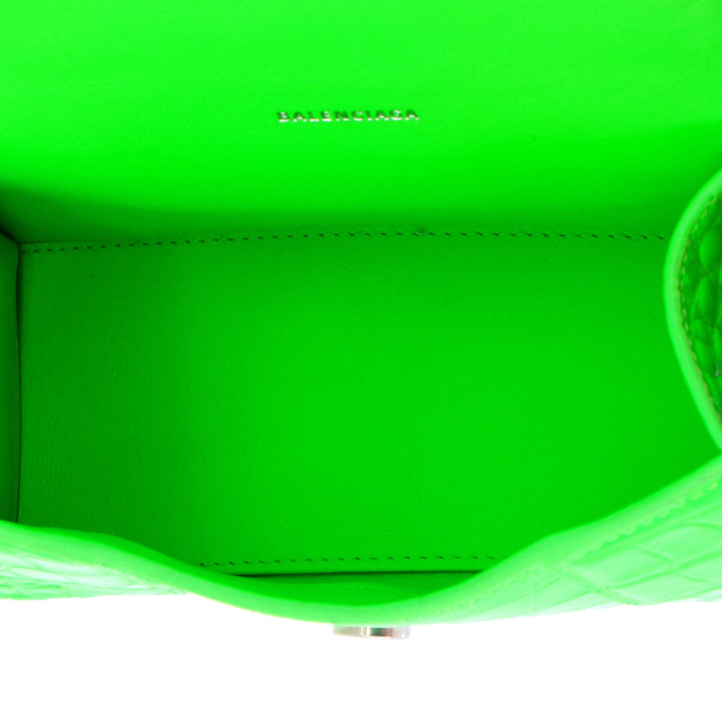 Hourglass Top Handle Bag Crocodile