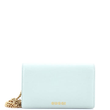 Script Logo Chain Wallet Leather Small