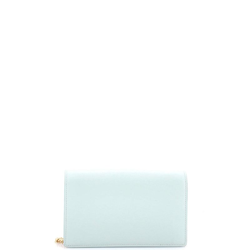 Script Logo Chain Wallet Leather Small