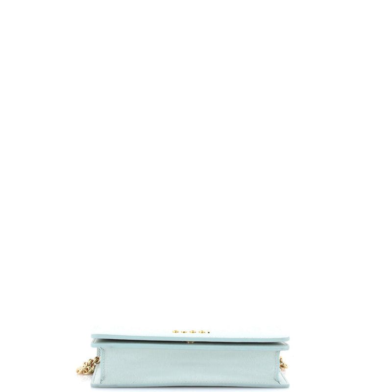 Script Logo Chain Wallet Leather Small