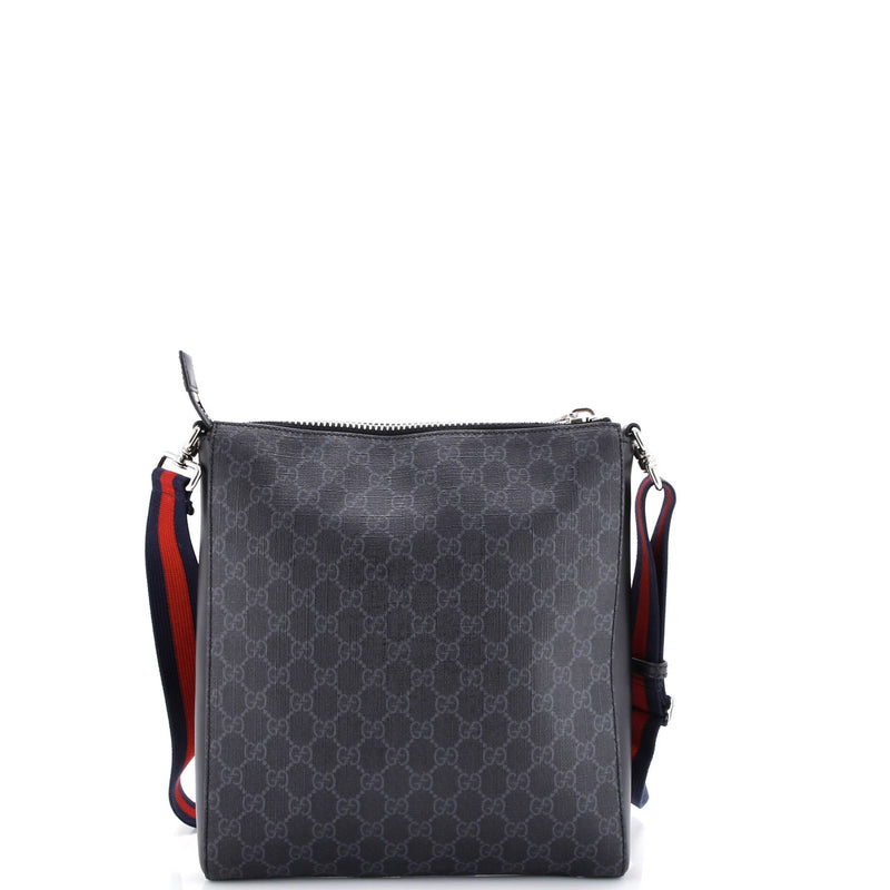 Web Strap Front Zip Messenger Bag Gg