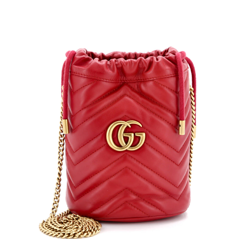 Gg Marmont Bucket Bag Matelasse Leather