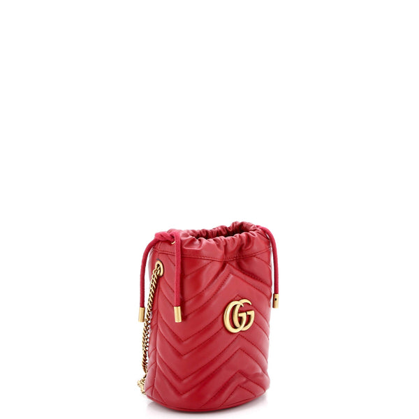 Gg Marmont Bucket Bag Matelasse Leather