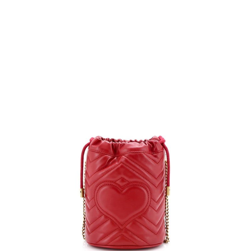 Gg Marmont Bucket Bag Matelasse Leather