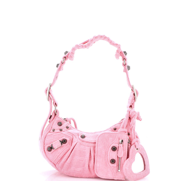 Le Cagole Giant Studs Shoulder Bag Terry