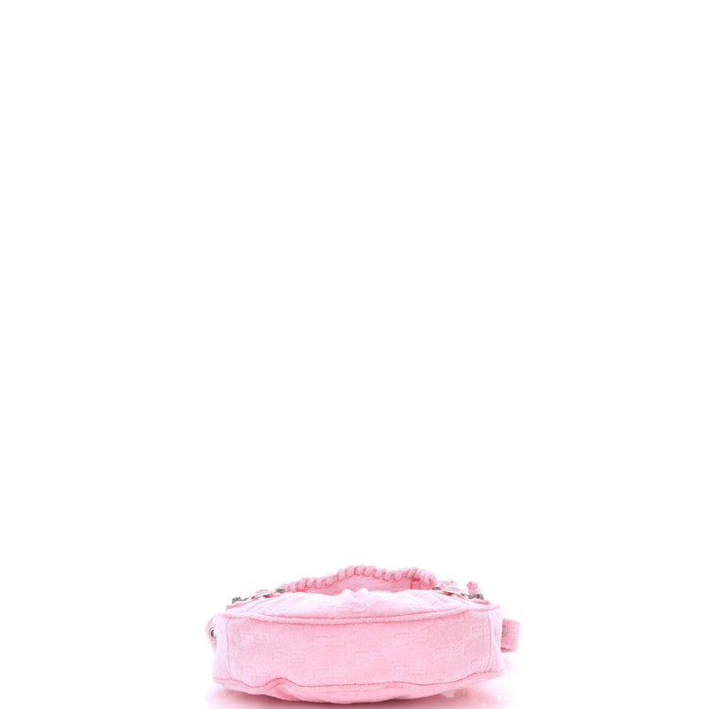 Le Cagole Giant Studs Shoulder Bag Terry