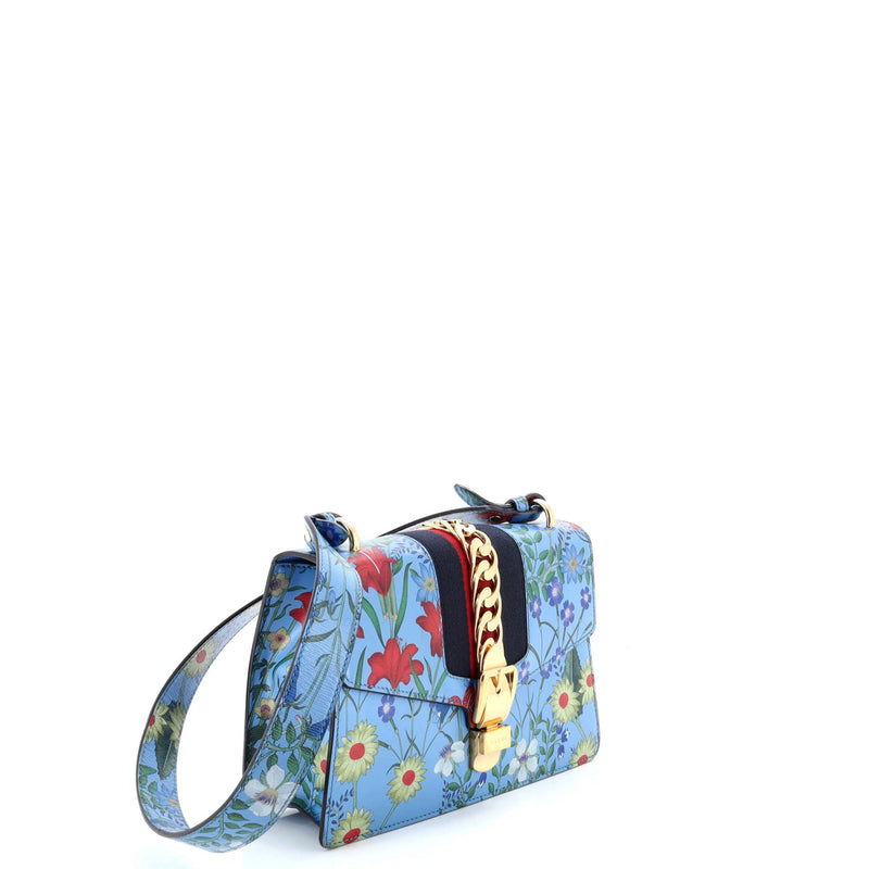 Sylvie Shoulder Bag Flora Leather Small