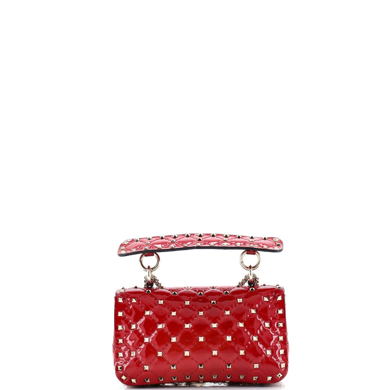 Rockstud Spike Flap Bag Quilted Patent