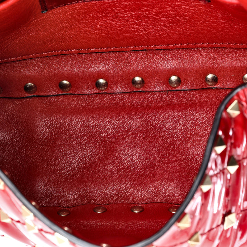 Rockstud Spike Flap Bag Quilted Patent