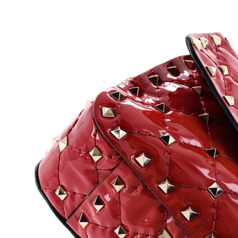 Rockstud Spike Flap Bag Quilted Patent