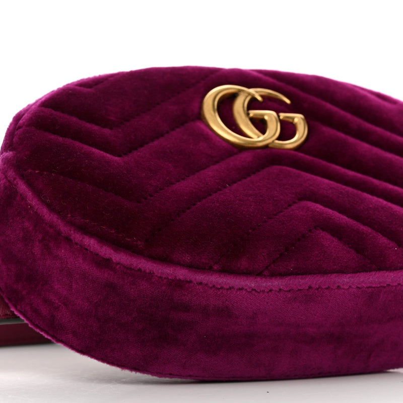 Velvet Matelasse Gg Marmont Belt Bag 85