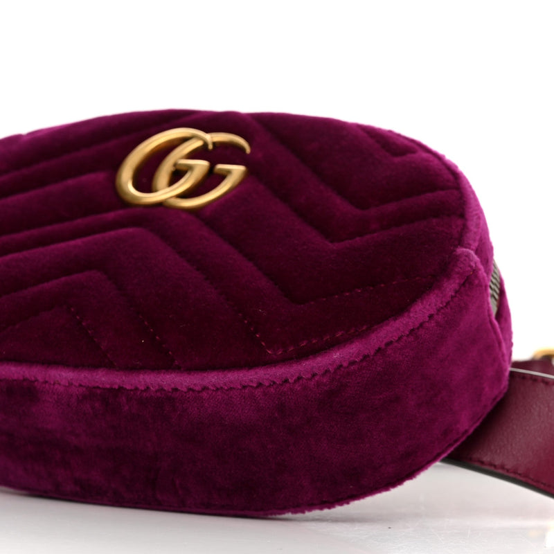 Velvet Matelasse Gg Marmont Belt Bag 85