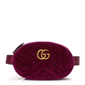 Velvet Matelasse Gg Marmont Belt Bag 85