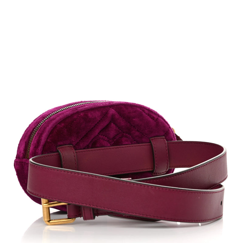 Velvet Matelasse Gg Marmont Belt Bag 85