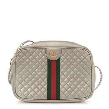 Laminated Nappa Web Trapuntata Small Gg