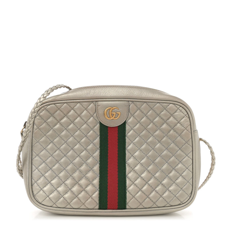 Laminated Nappa Web Trapuntata Small Gg