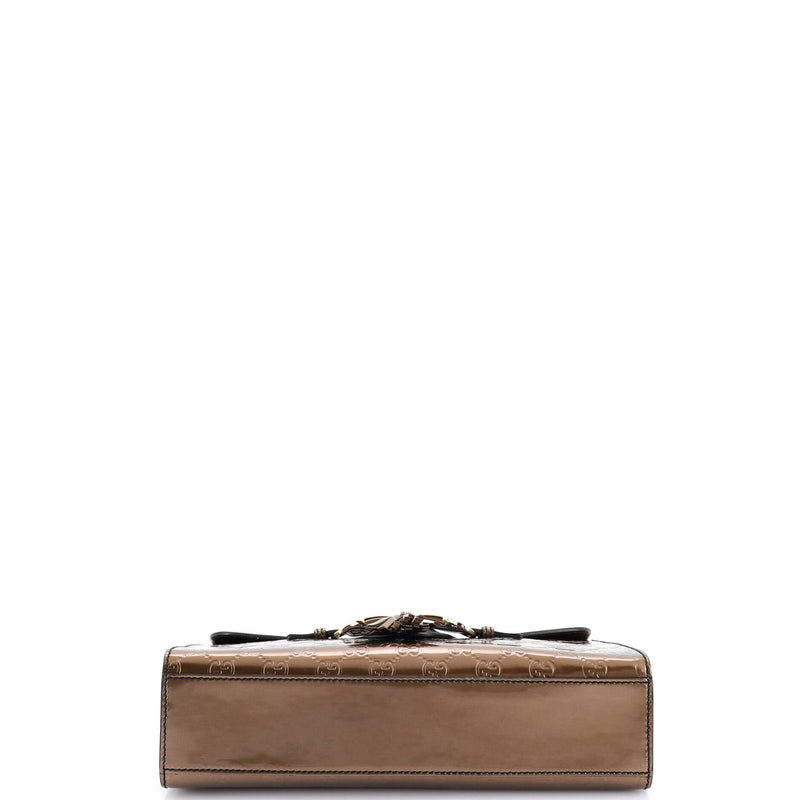 Emily Chain Flap Bag Guccissima Patent