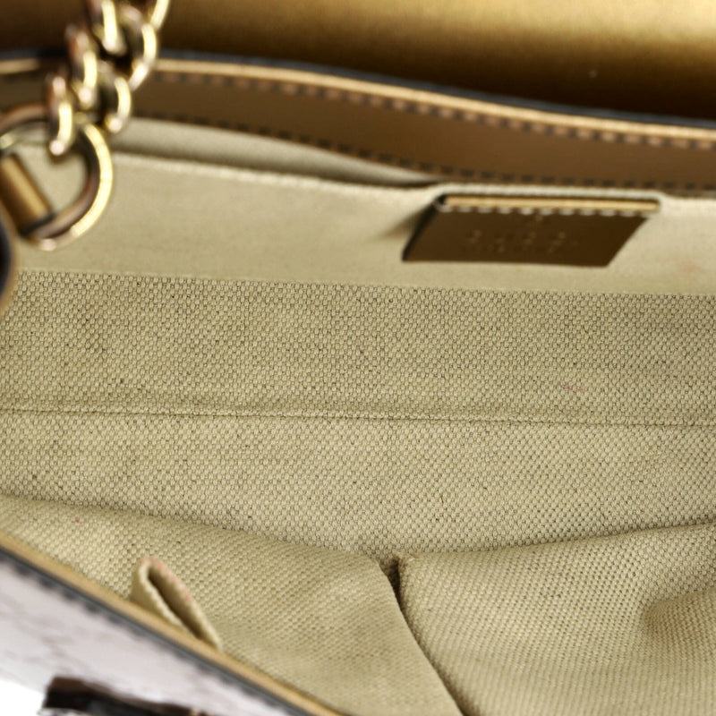 Emily Chain Flap Bag Guccissima Patent