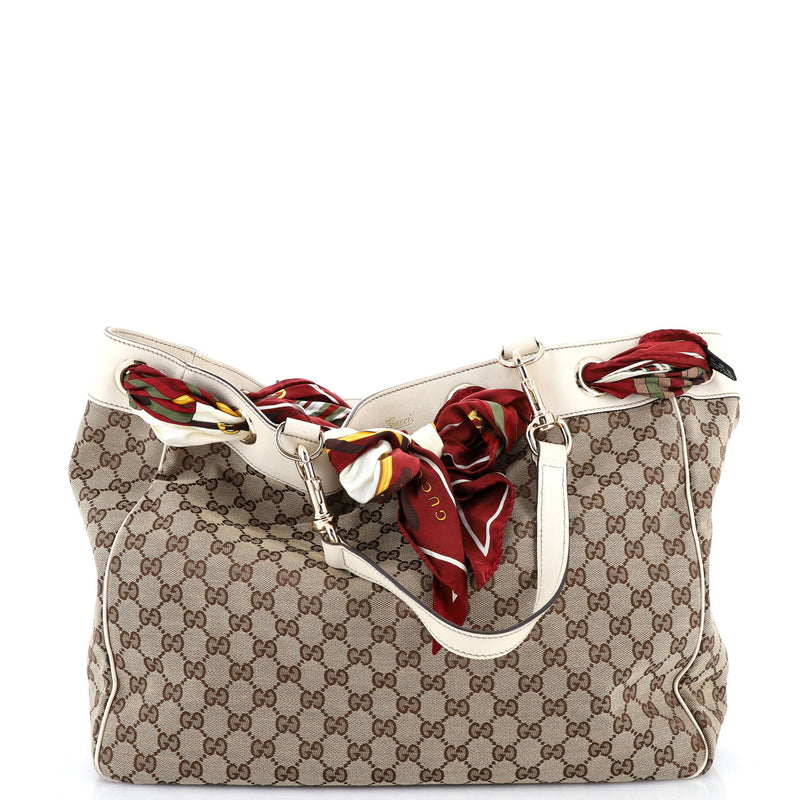 Positano Tote Gg Canvas Large