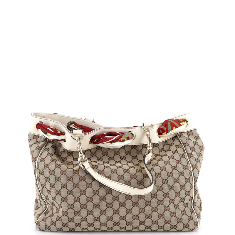 Positano Tote Gg Canvas Large