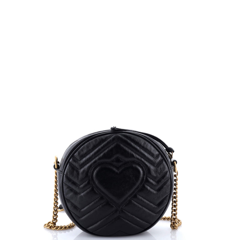 Gg Marmont Round Shoulder Bag Matelasse