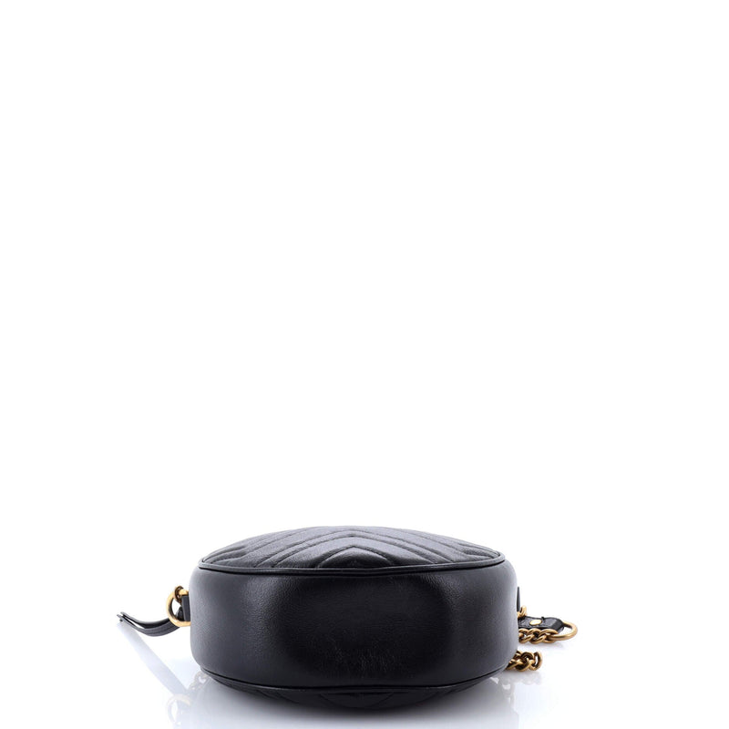Gg Marmont Round Shoulder Bag Matelasse