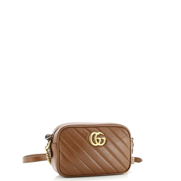 Gg Marmont Shoulder Bag Diagonal Quilted